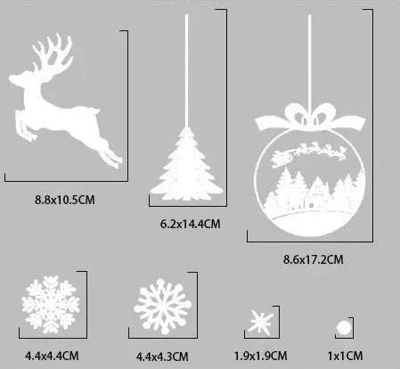 White Christmas Village Window Stickers - view 11 - LOWZY