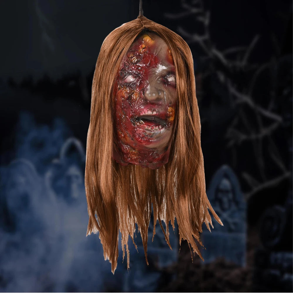 Hanging Latex Severed Head Halloween Prop – 32 Designs – 023