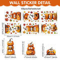 6-Piece Autumn Window Cling Set – Pumpkins & Maple Leaves