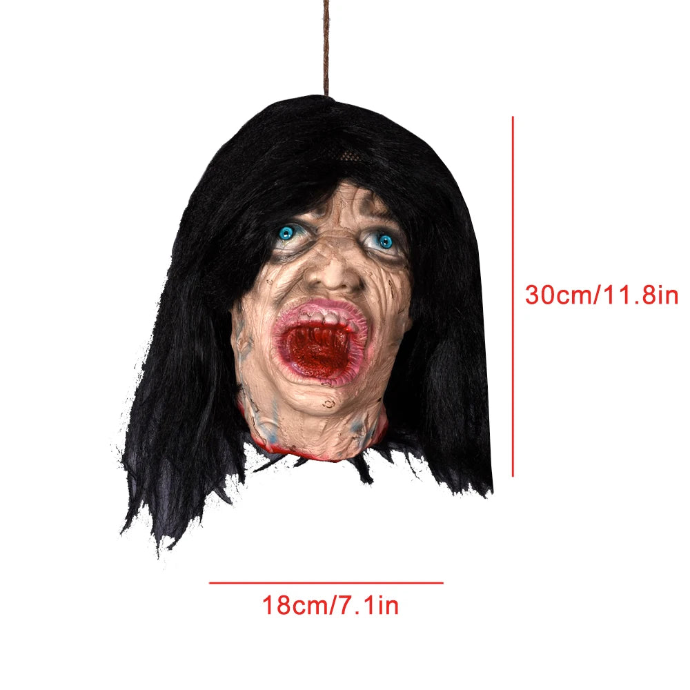 Hanging Latex Severed Head Halloween Prop – 32 Designs – 040