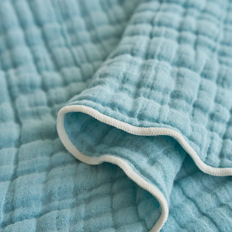 6-Layer Cotton Gauze Throw Blanket – Multiple Sizes – bo he lan / 180x200cm