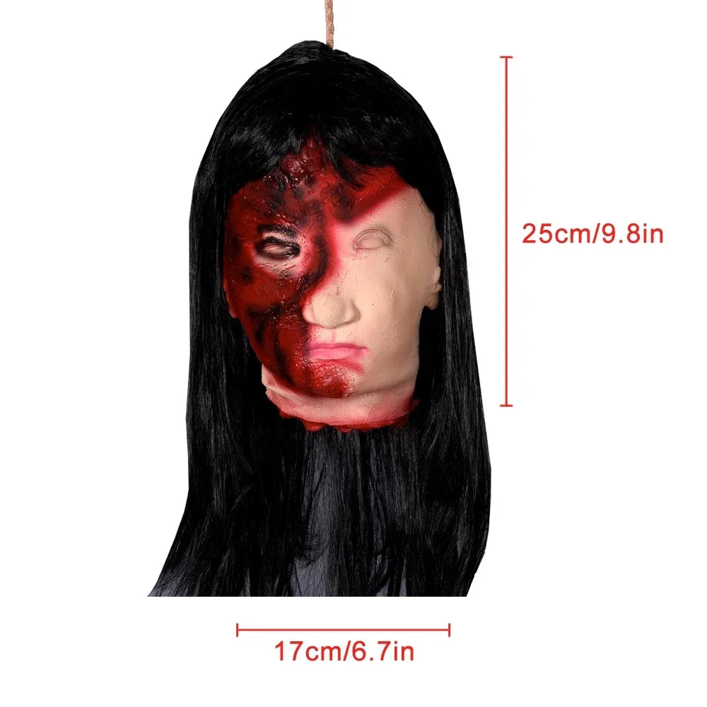 Hanging Latex Severed Head Halloween Prop – 32 Designs – 019