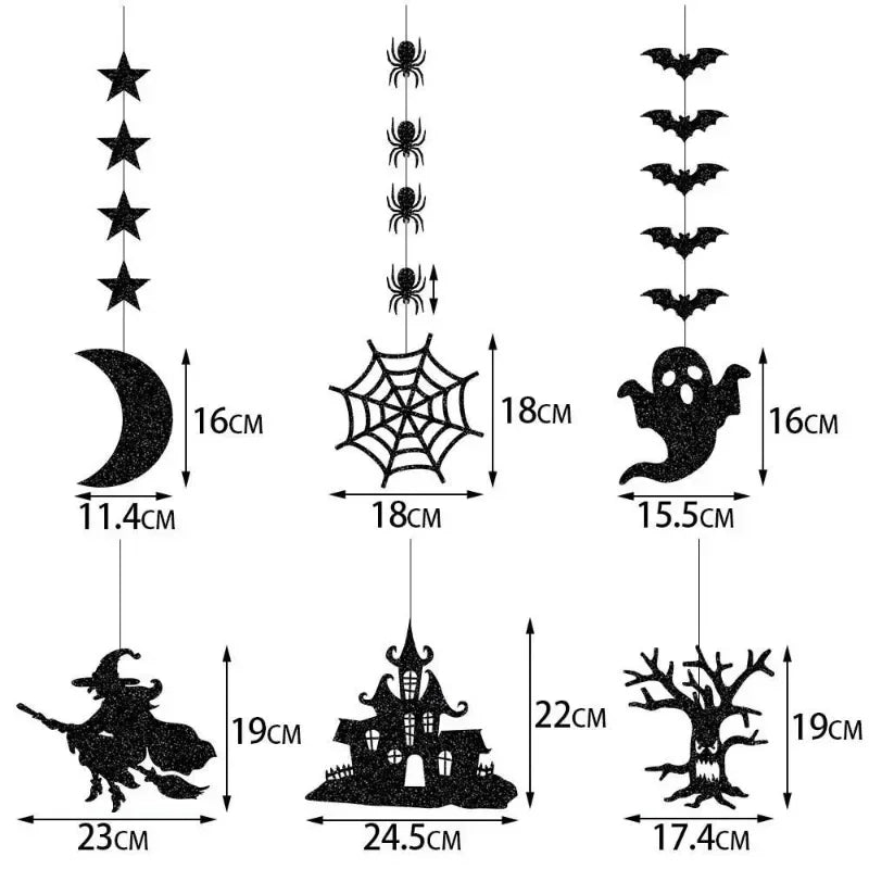 6-Piece Halloween Hanging Garland Decoration Set
