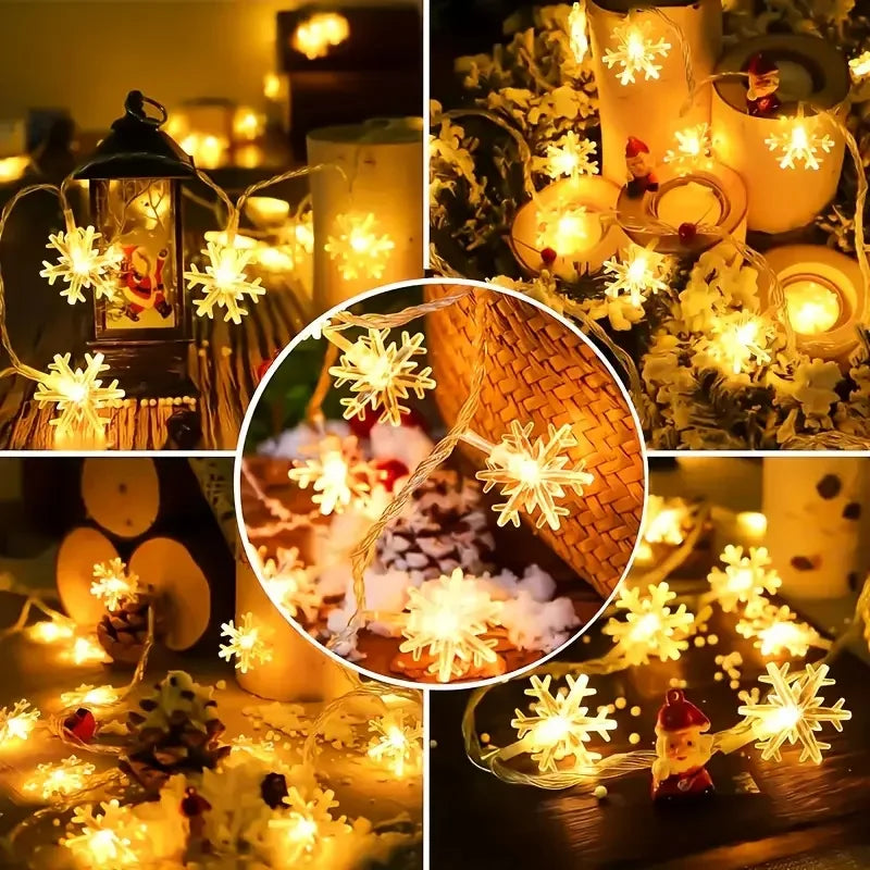 Snowflake LED Christmas String Lights - LOWZY