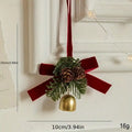 Christmas Bell Decoration with Velvet Bow & Pine - view 6 - LOWZY