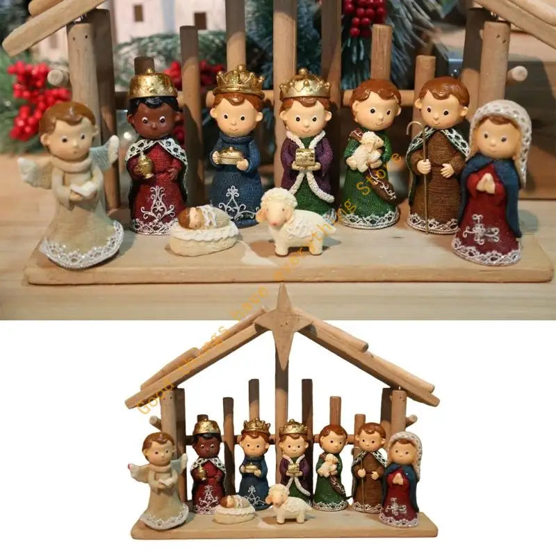 Resin Holy Family Nativity Scene - LOWZY