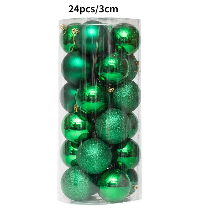 Colourful Christmas Baubles – 24 or 36 Pack - purple - LOWZY
