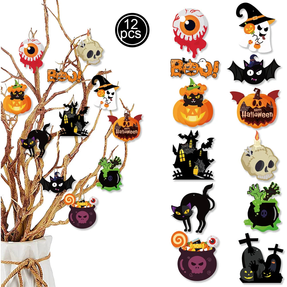 Halloween Paper Hanging Decorations – 3 Designs