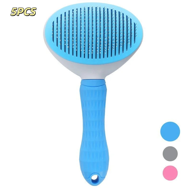 Self-Cleaning Pet Grooming Brush for Dogs & Cats