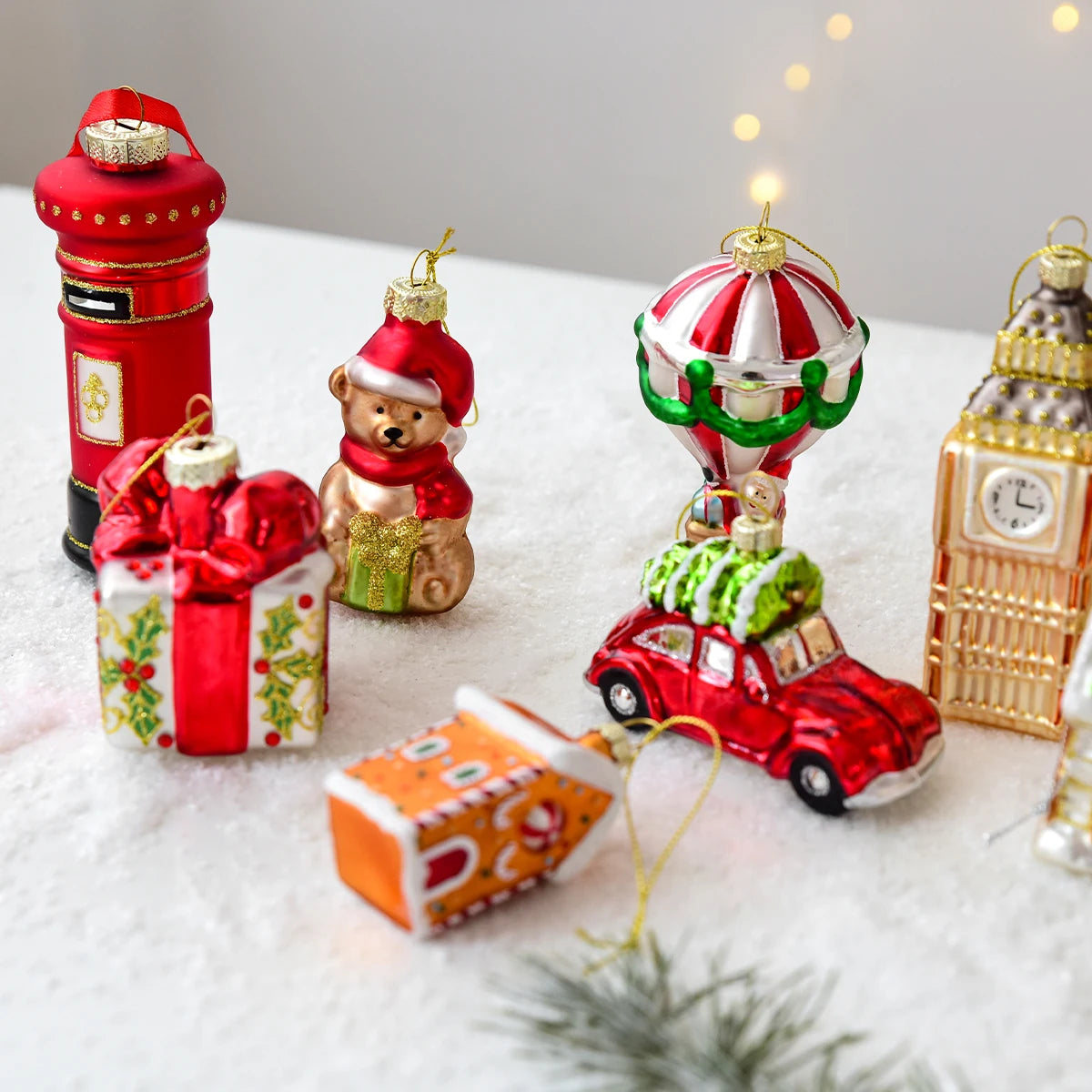 Glass Christmas Character Tree Ornament - Style 2 - LOWZY