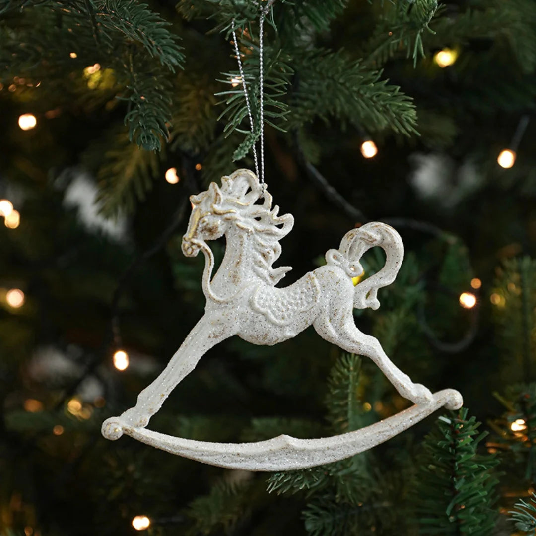 White Christmas Tree Hanging Ornament - LOWZY