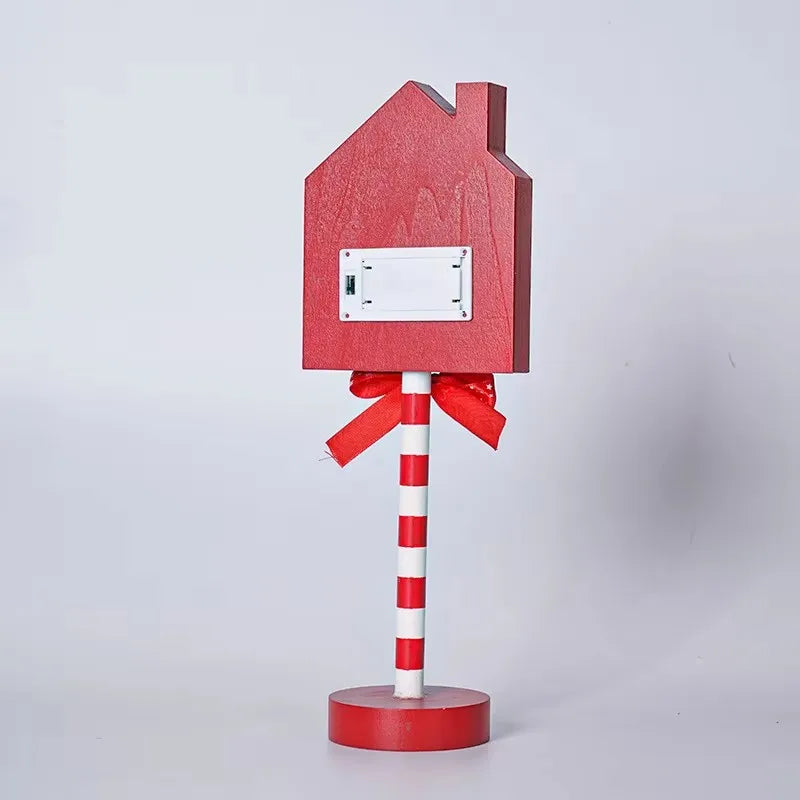 LED Santa Stop Here Street Sign - LOWZY