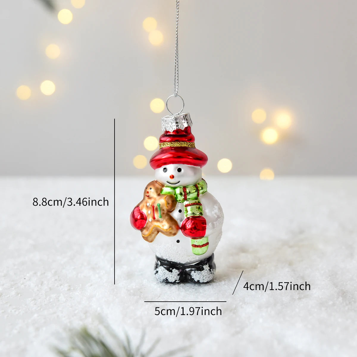 Glass Christmas Character Tree Ornament - Style 14 - LOWZY