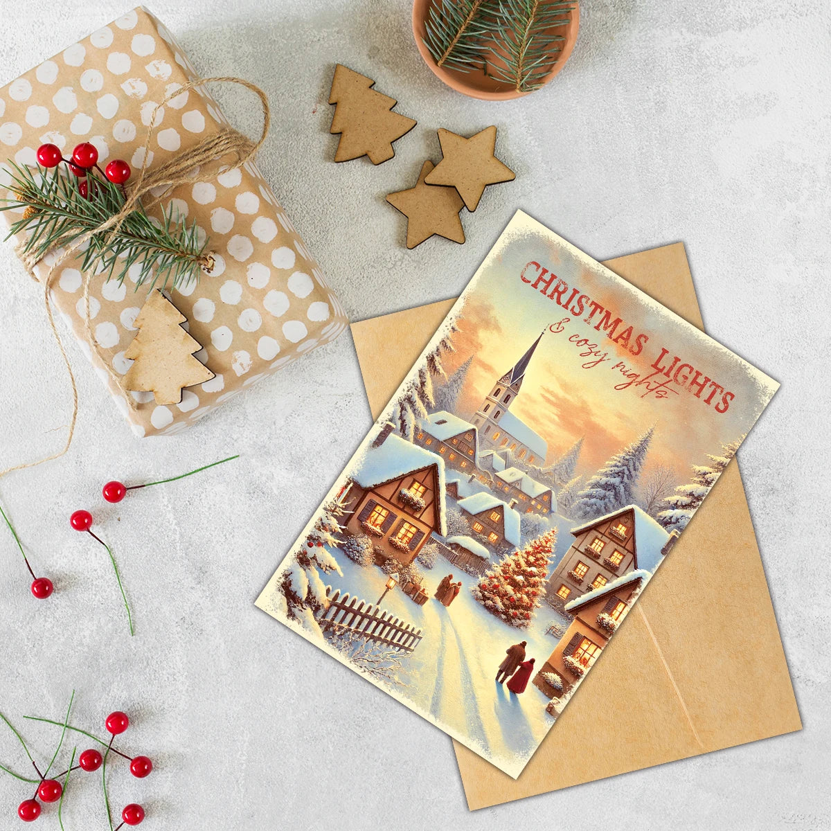 Vintage Christmas Cards – 12 Pack - view 5 - LOWZY