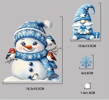 Christmas Window Stickers – Santa & Snowman Designs - view 7 - LOWZY