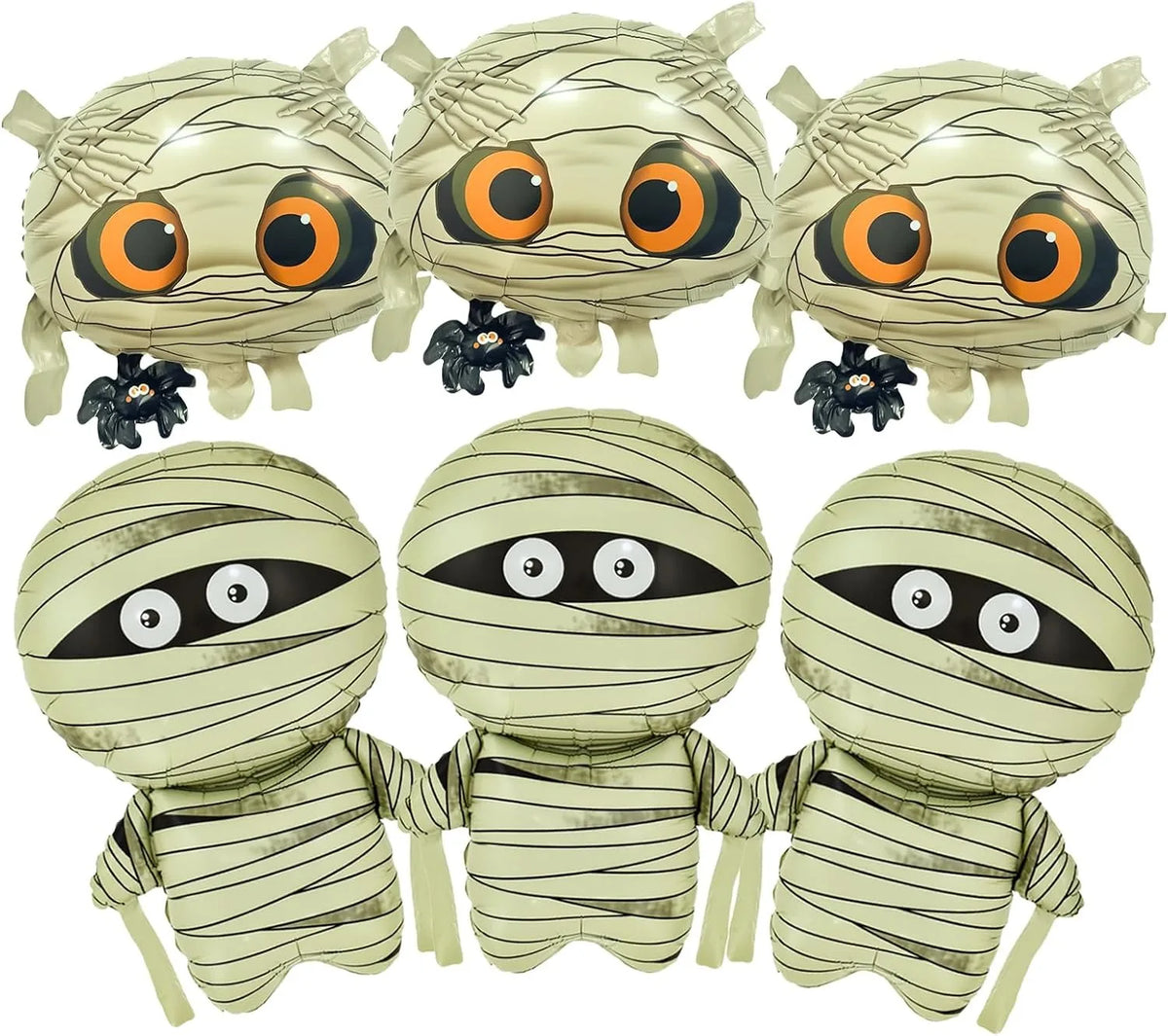 Halloween Foil Balloons – Ghost, Pumpkin, Bat & Mummy – 6PCS-2