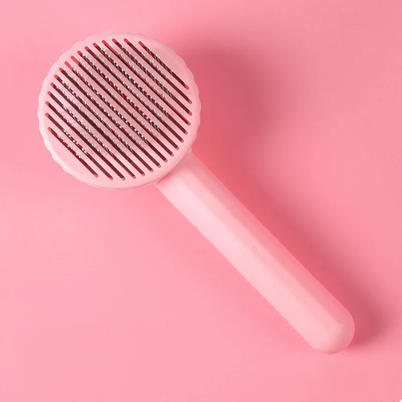 Self-Cleaning Pet Grooming Brush for Dogs & Cats
