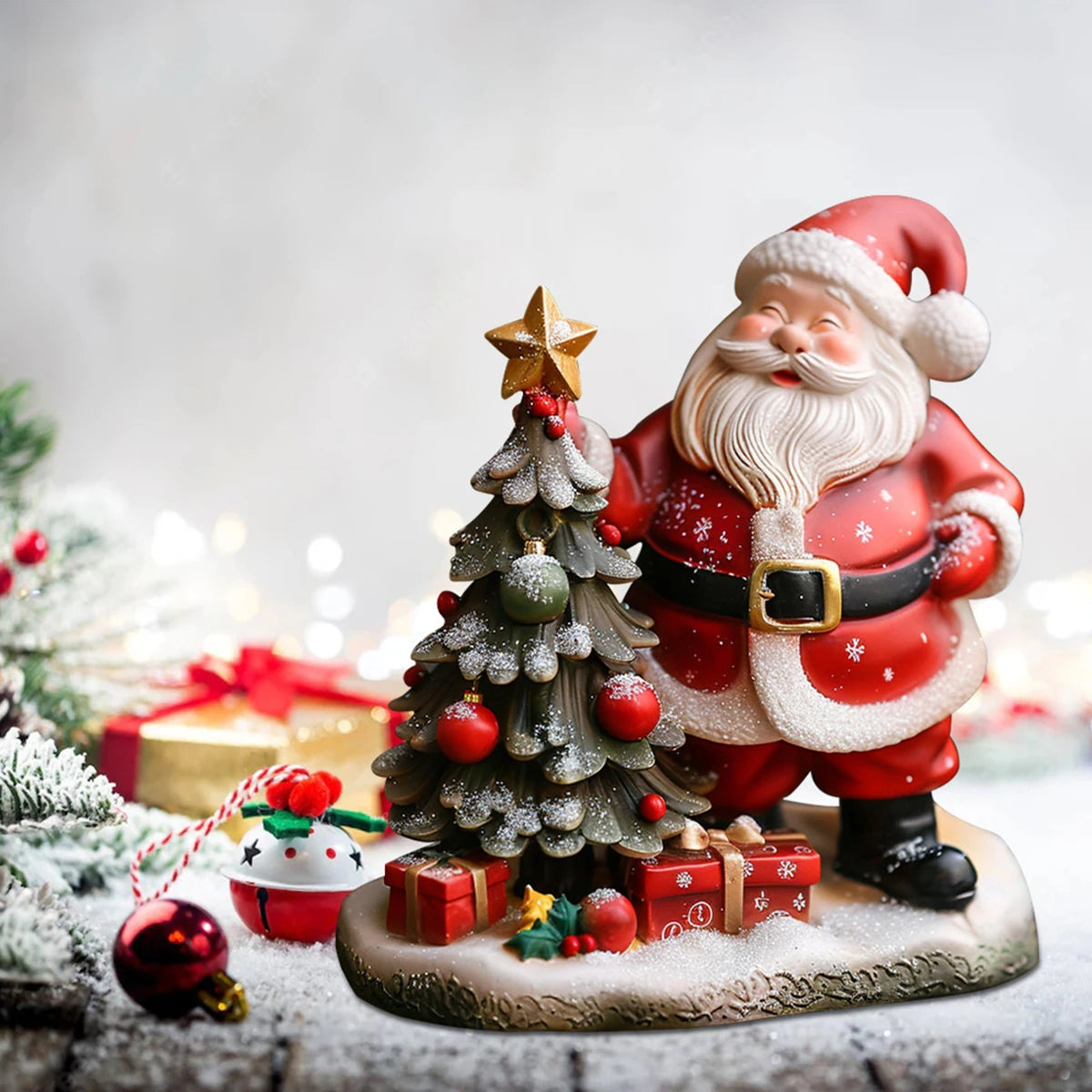 Santa Claus Resin Christmas Ornament - LOWZY