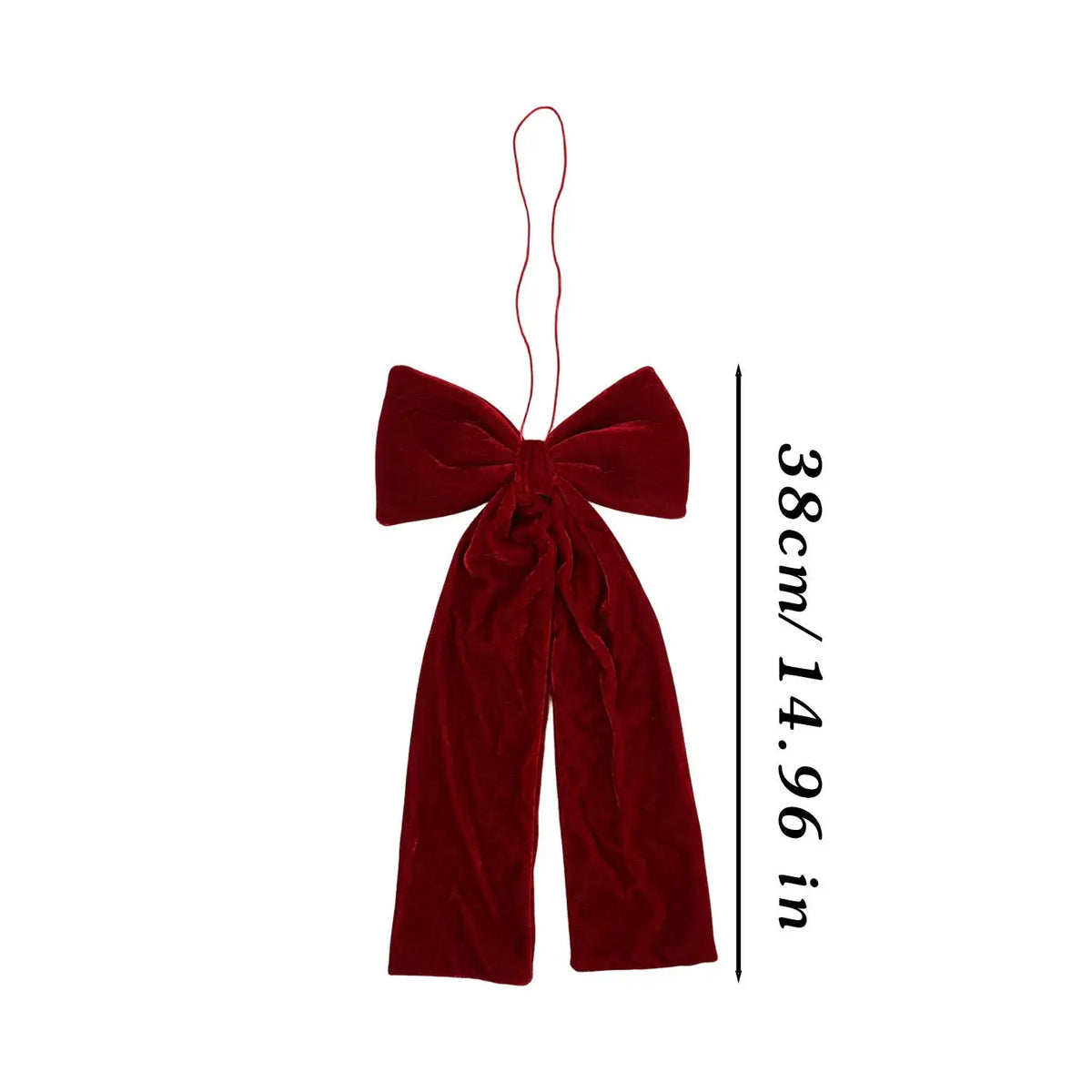 Red Velvet Christmas Bow Ornament - view 7 - LOWZY