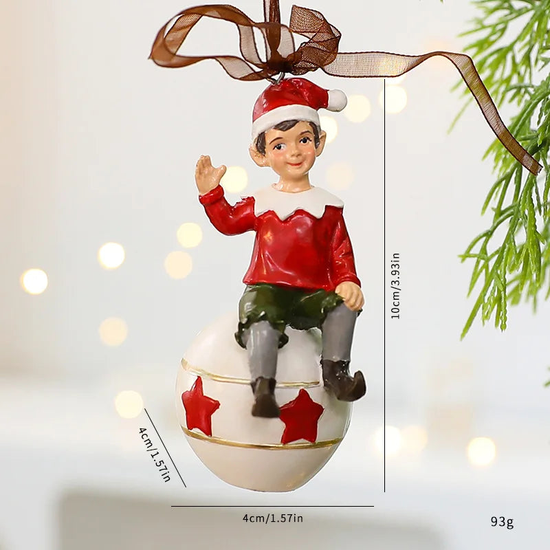 Vintage Resin Christmas Bell Ornament - view 15 - LOWZY