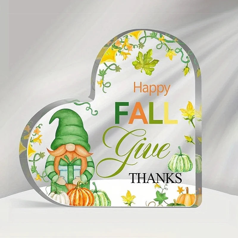 Acrylic Christmas Heart Table Decoration - LOWZY