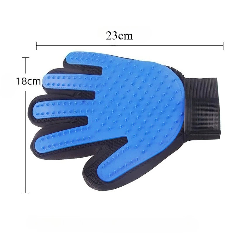 Silicone Pet Grooming Glove – Blue Right Hand