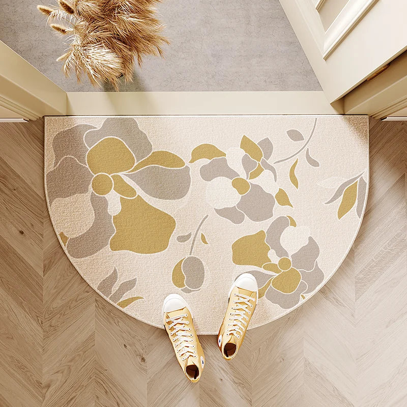 Half-Round Striped Entrance Doormat
