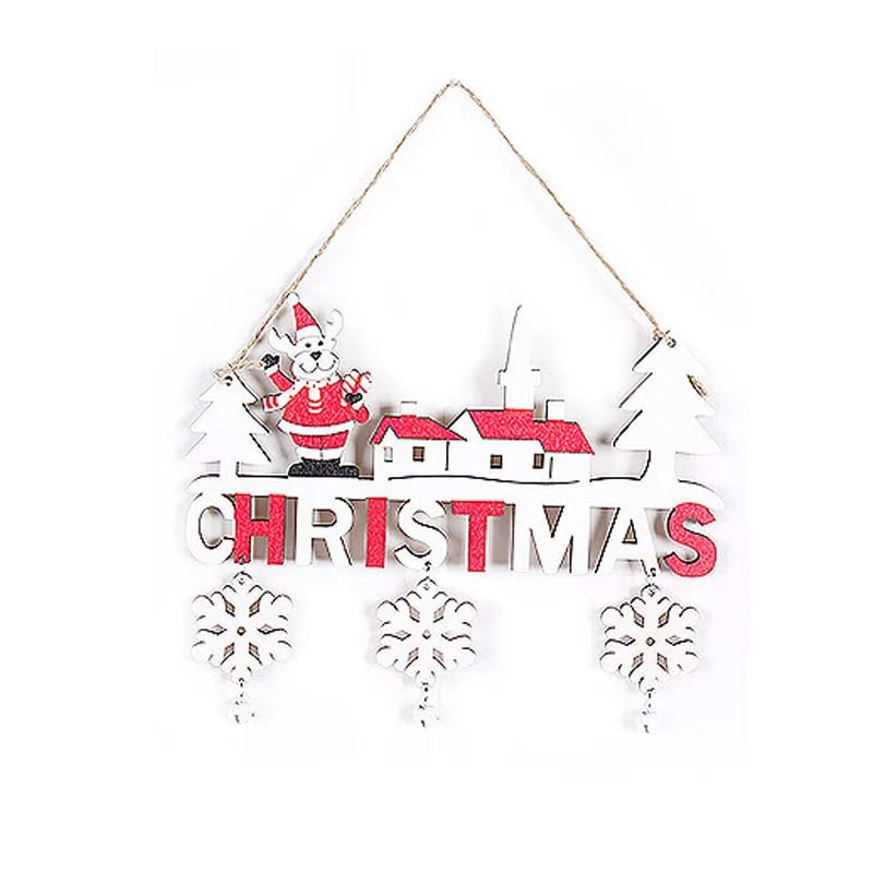 Wooden Christmas Door & Wall Hanging - view 8 - LOWZY
