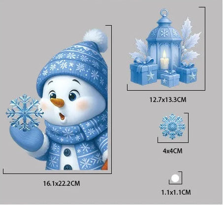 Christmas Window Stickers – Santa & Snowman Designs - view 8 - LOWZY