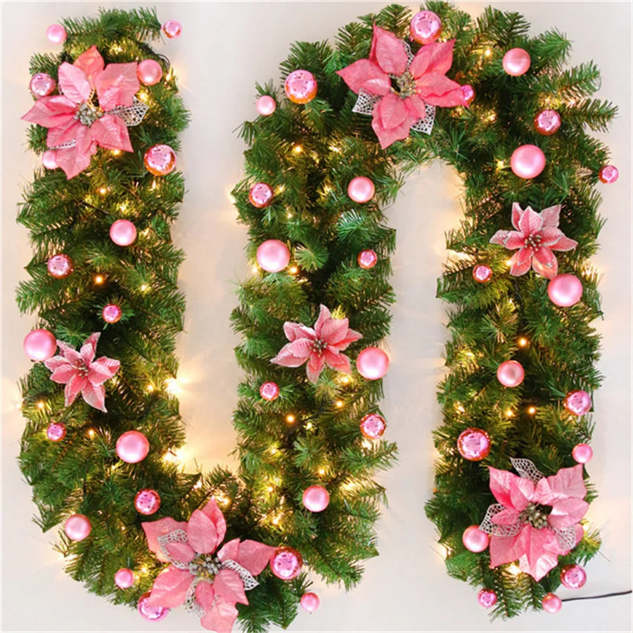 2.7m Light-Up Christmas Garland - LOWZY