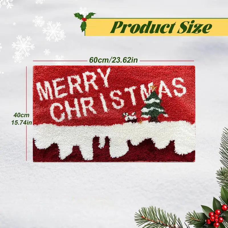 Christmas Santa & Gingerbread Doormat, 60 x 40cm