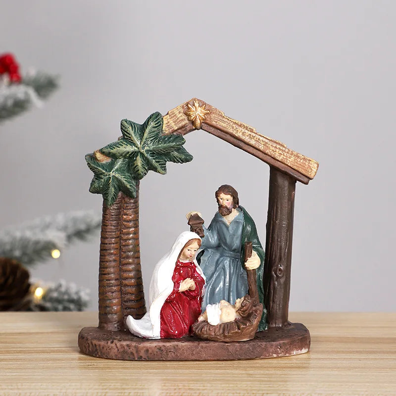 Resin Nativity Scene Ornament Set - LOWZY