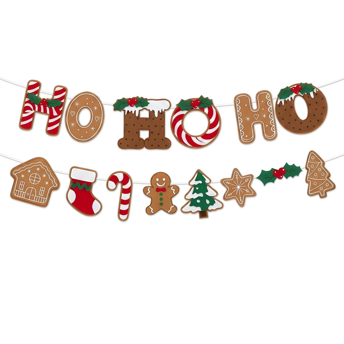 Felt Gingerbread Christmas Garland - LOWZY