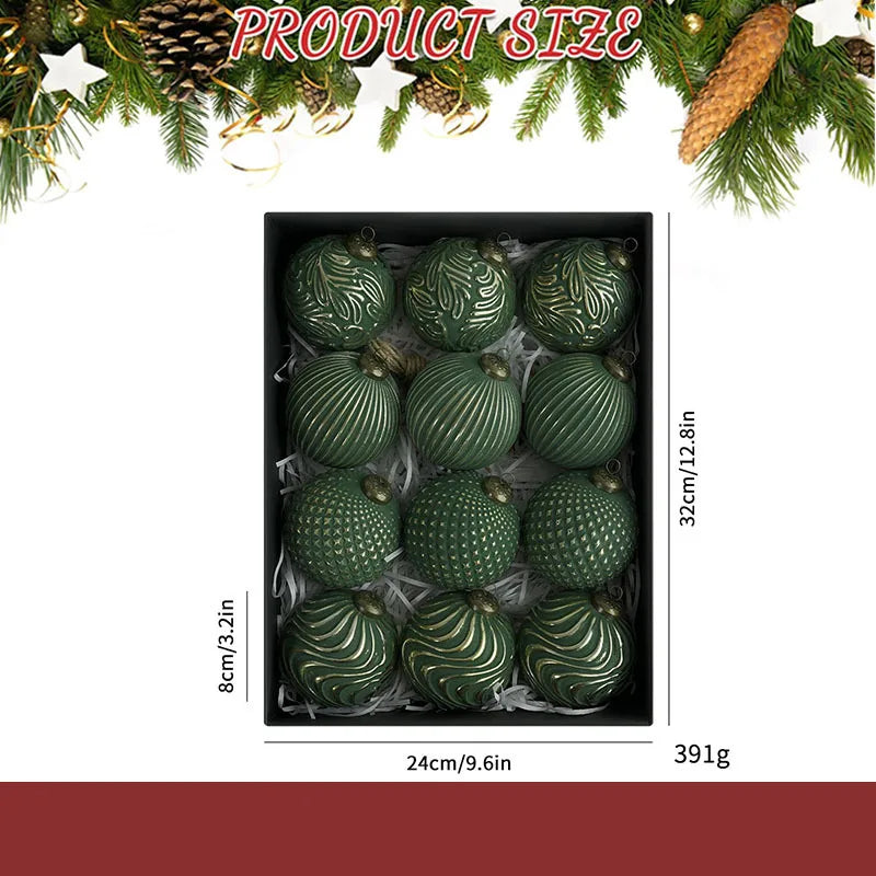 Vintage 8cm Decorative Christmas Baubles - view 10 - LOWZY