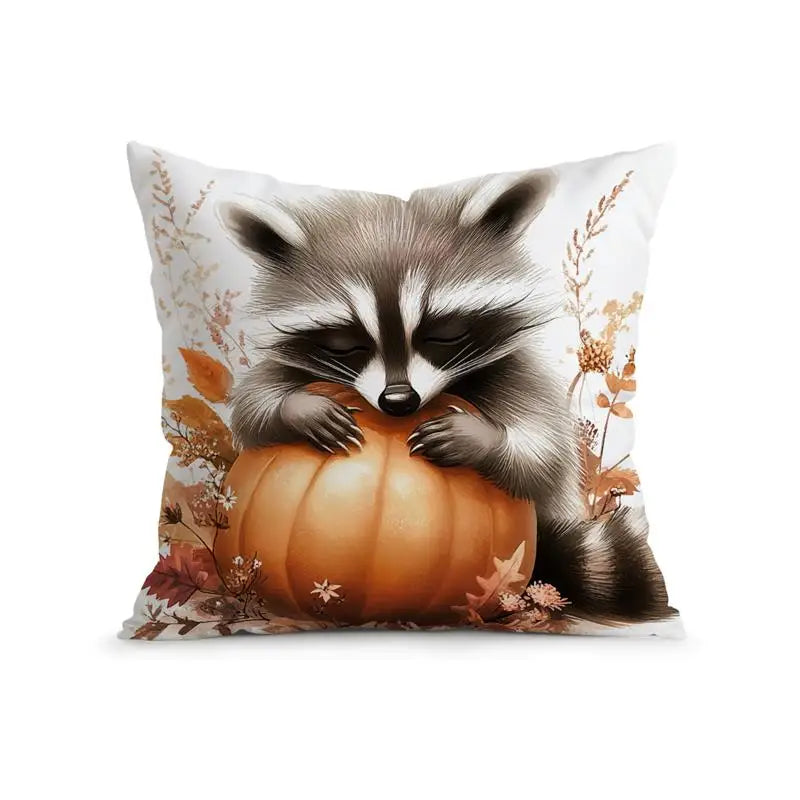 Autumn Woodland Animal Cushion Cover – 40–60 cm