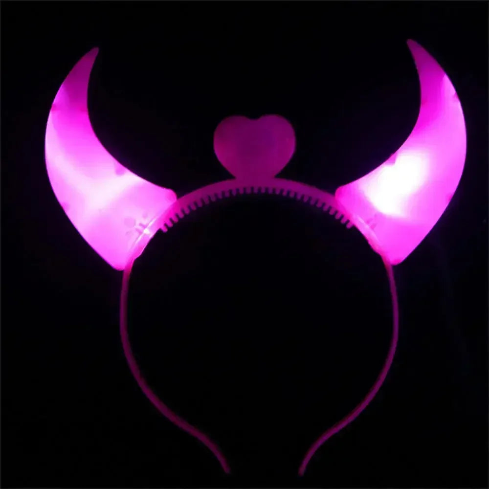 LED Devil Horn Headband – 4 Colours