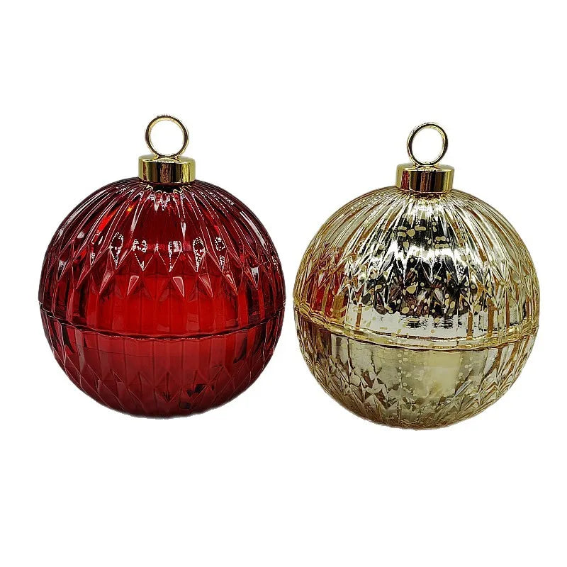 Ribbed Glass Christmas Candle Holder - view 5 - LOWZY