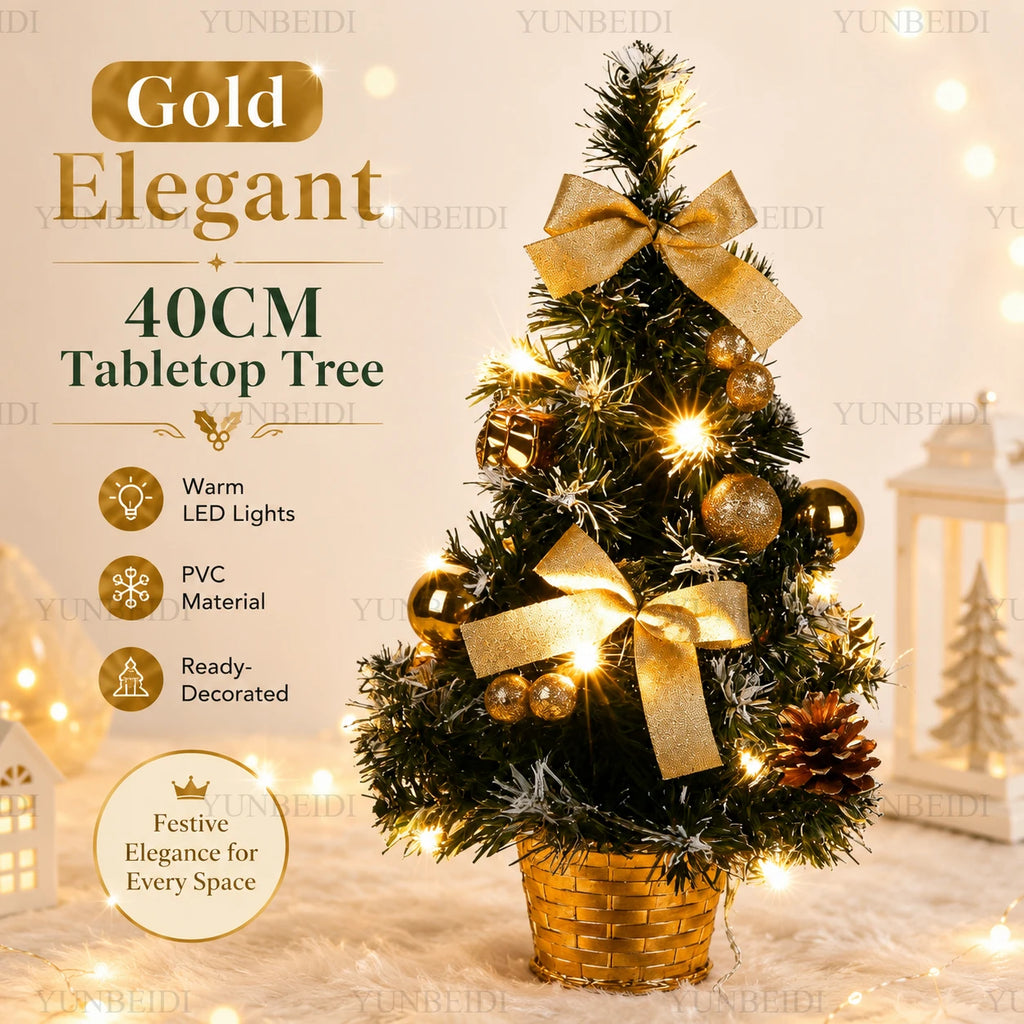 40cm LED Mini Artificial Christmas Tree - LOWZY