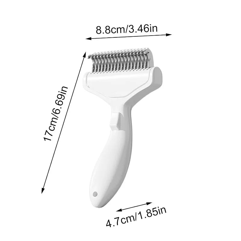 Curved Stainless Steel Pet Detangling Comb