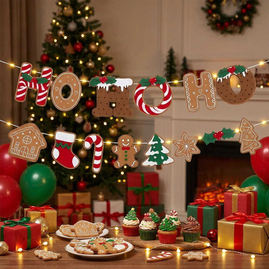 Felt Gingerbread Christmas Garland - LOWZY