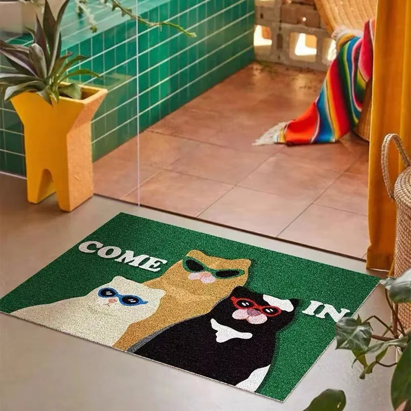 Funny Cat & Dog PVC Doormat