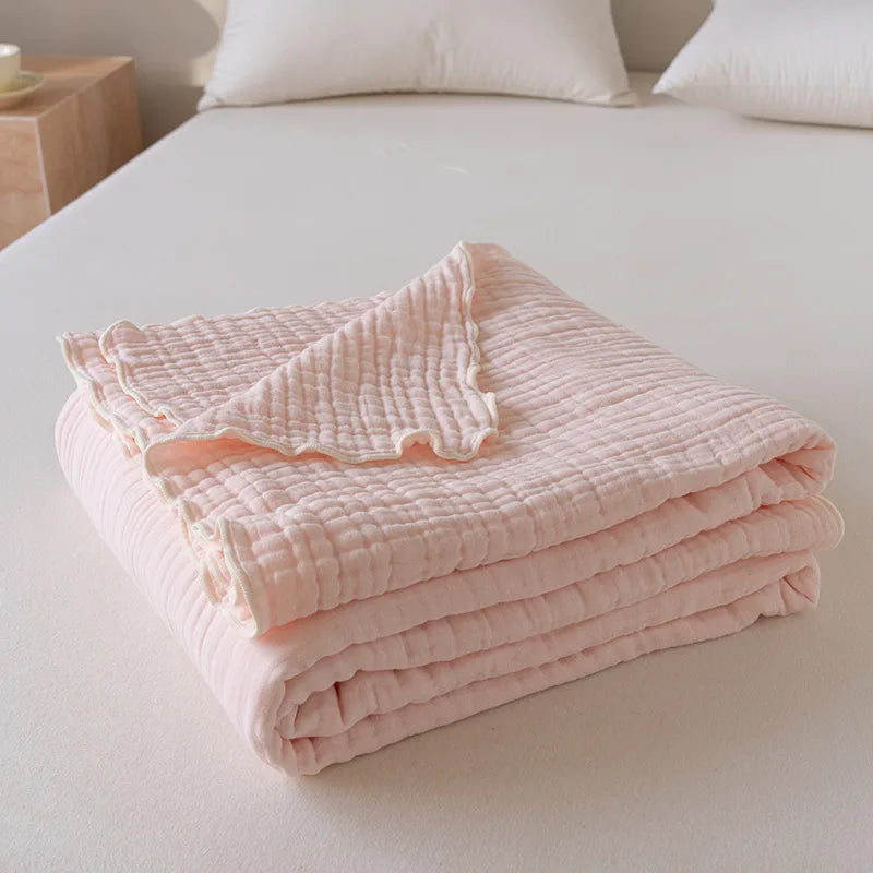 6-Layer Cotton Gauze Throw Blanket – Multiple Sizes – din x zi / 200x230cm