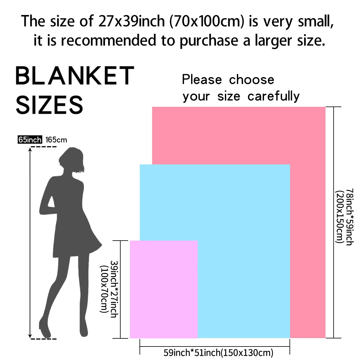 Ultra-Soft Striped Flannel Throw Blanket – 3 Sizes – MT278 / 150x130cm