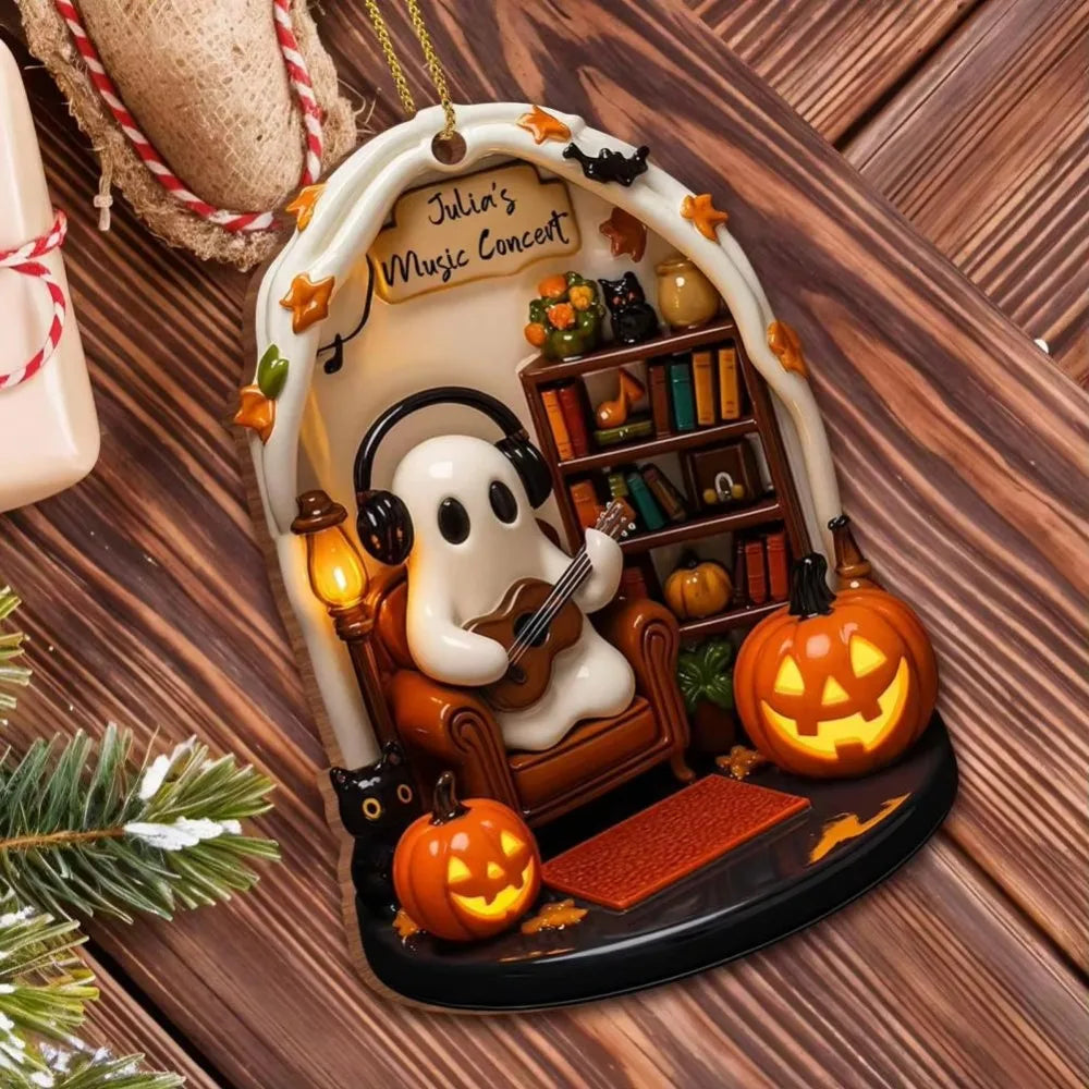 Reading Ghost Halloween Hanging Ornament – 6 Designs