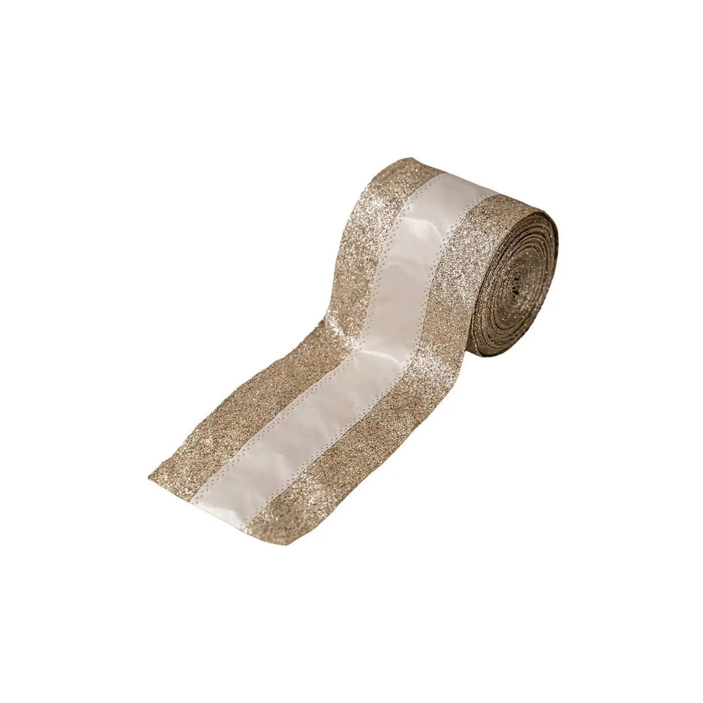 5m Metallic Christmas Mesh Ribbon - LOWZY