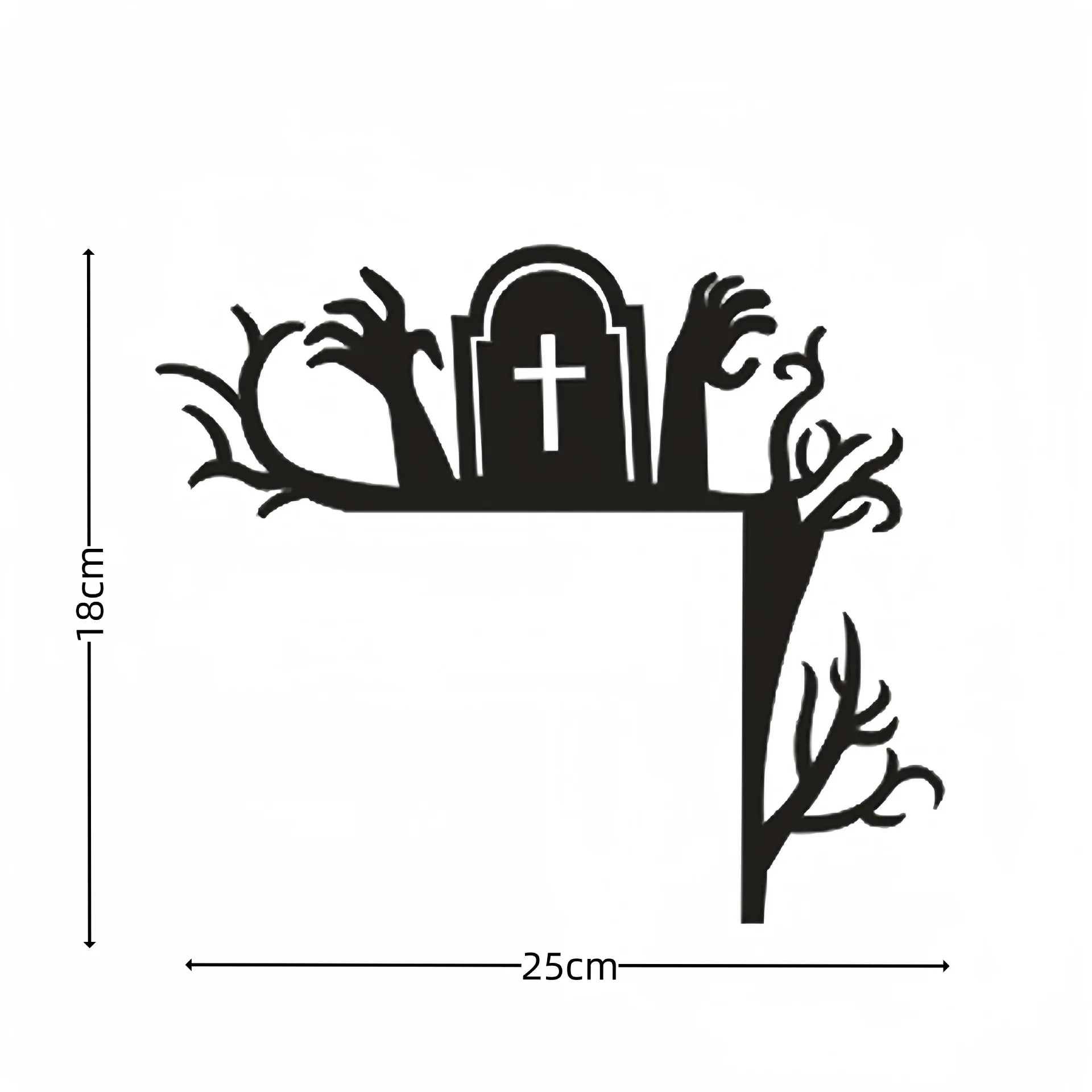 Wooden Halloween Door Corner Decoration – Ghost, Bat & Spider