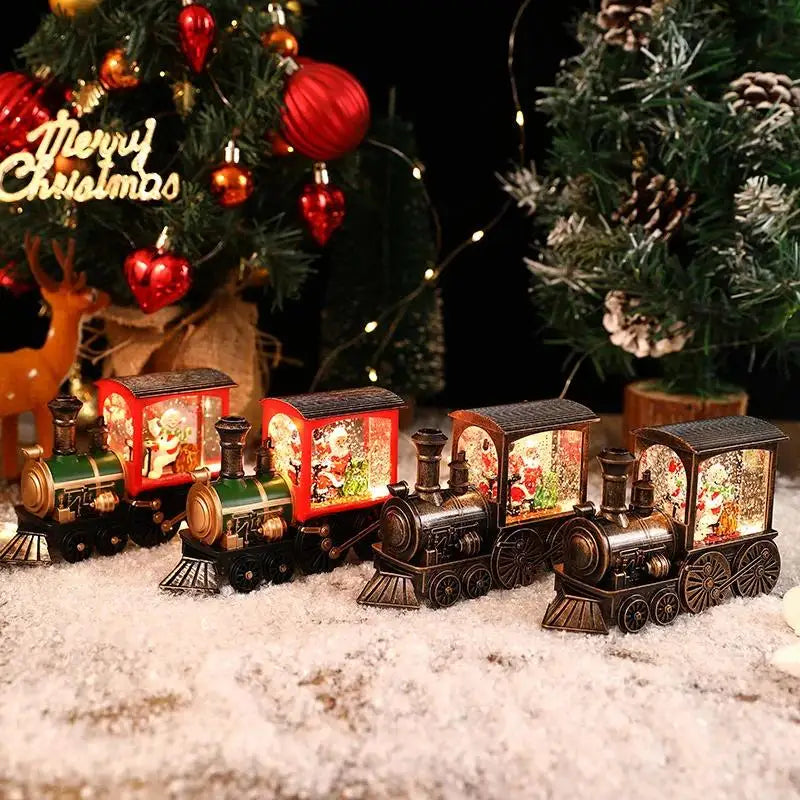 LED Water-Filled Christmas Train Ornament - LOWZY