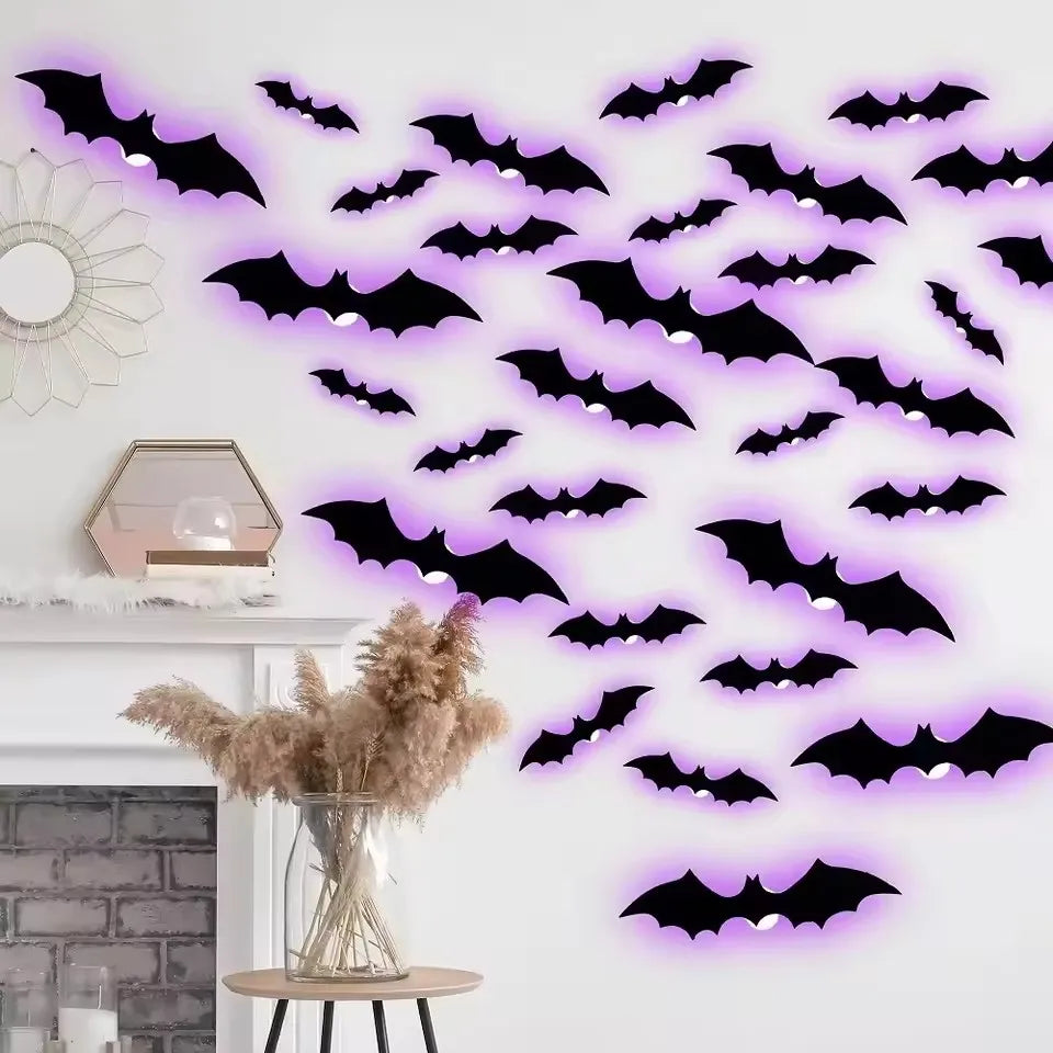 3D LED Bat Wall Lights – 12 to 48 Pieces