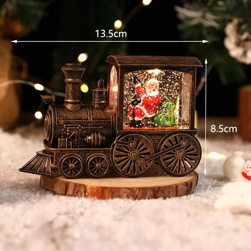 LED Water-Filled Christmas Train Ornament - LOWZY
