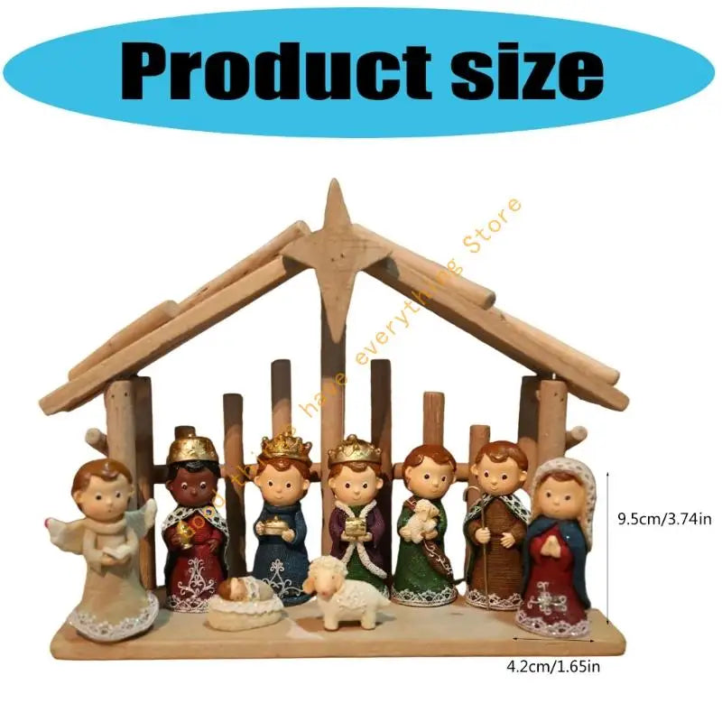 Resin Holy Family Nativity Scene - LOWZY